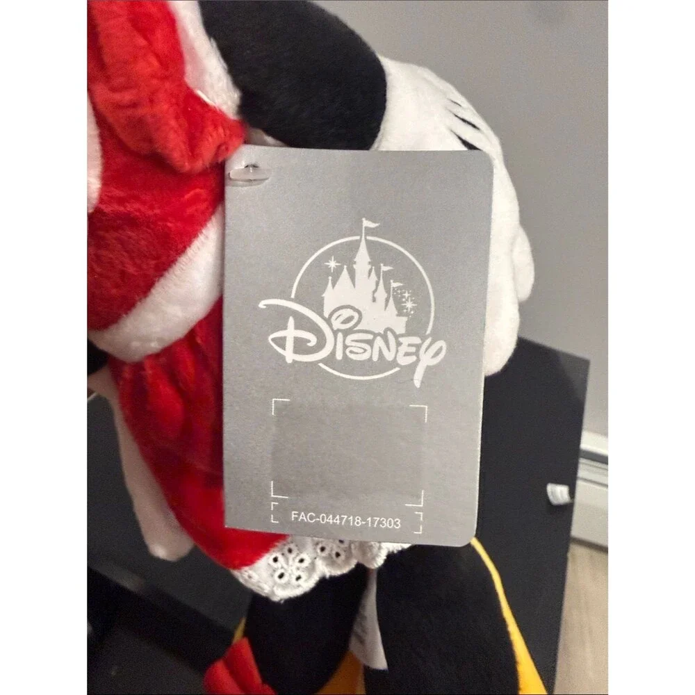 Disney Parks Minnie Mouse Plush Stuffed Animal Disney World Red Polka Dot NWT